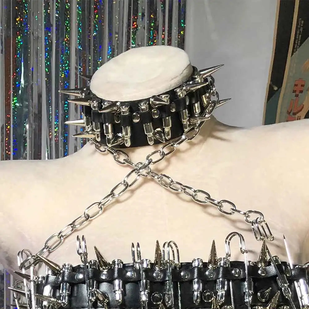 Digital Hand Made Gothic Dress Punk Rock Pin Y2K Halter Camisole TOPS Grunge Eco Goth 90s Emo E-Girls Harajuku DIY Kawaii