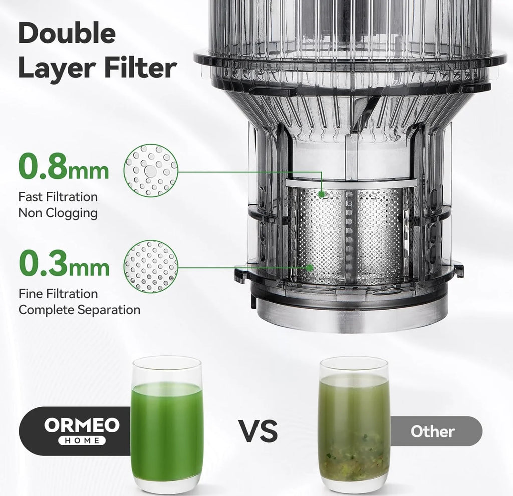 Stylish spiral slow juicer  Masticating Juicer Cold Press Juice Extractor  Automatic Pulp Ejection Fruit Vegetable Juicer