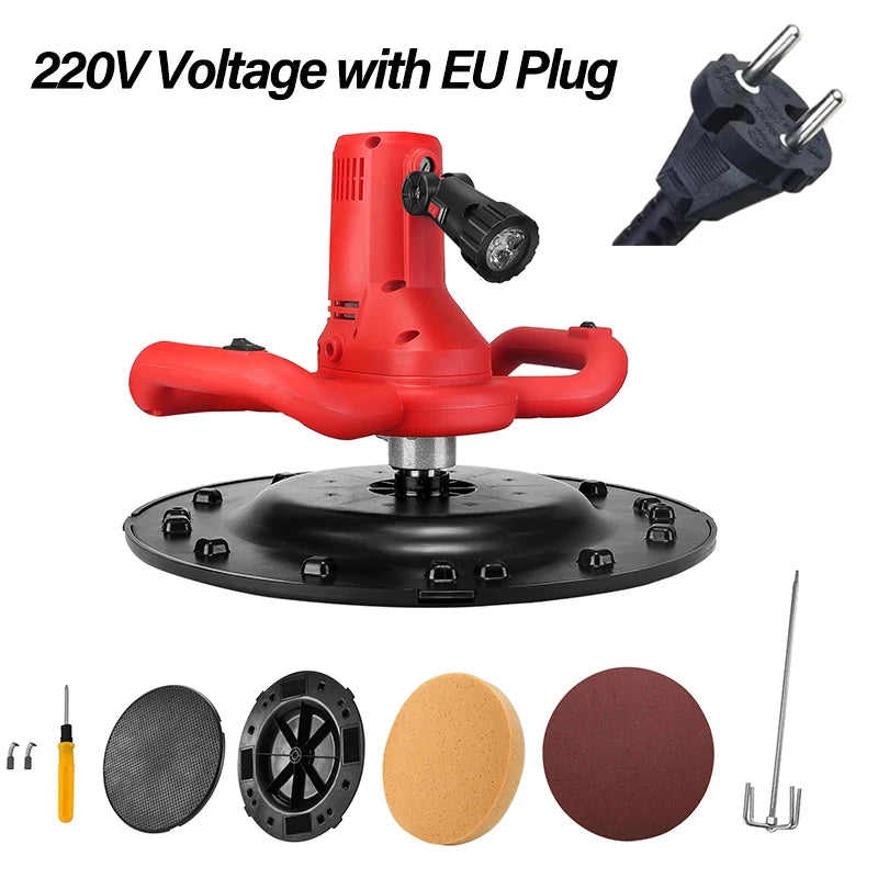 AC 220V 1700W Electric Concrete Cement Mortar Trowel Wall Smoothing Polishing Machine 80-600rpm Automatic Mixer Plastering Tool
