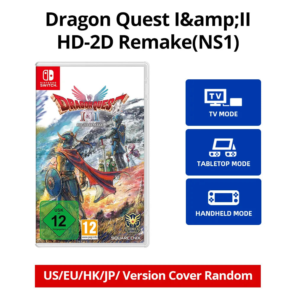 Nintendo Switch Game - Dragon Quest I&amp II HD-2D Remake - for NS1/ NS2 Games Cartridge Physical Card