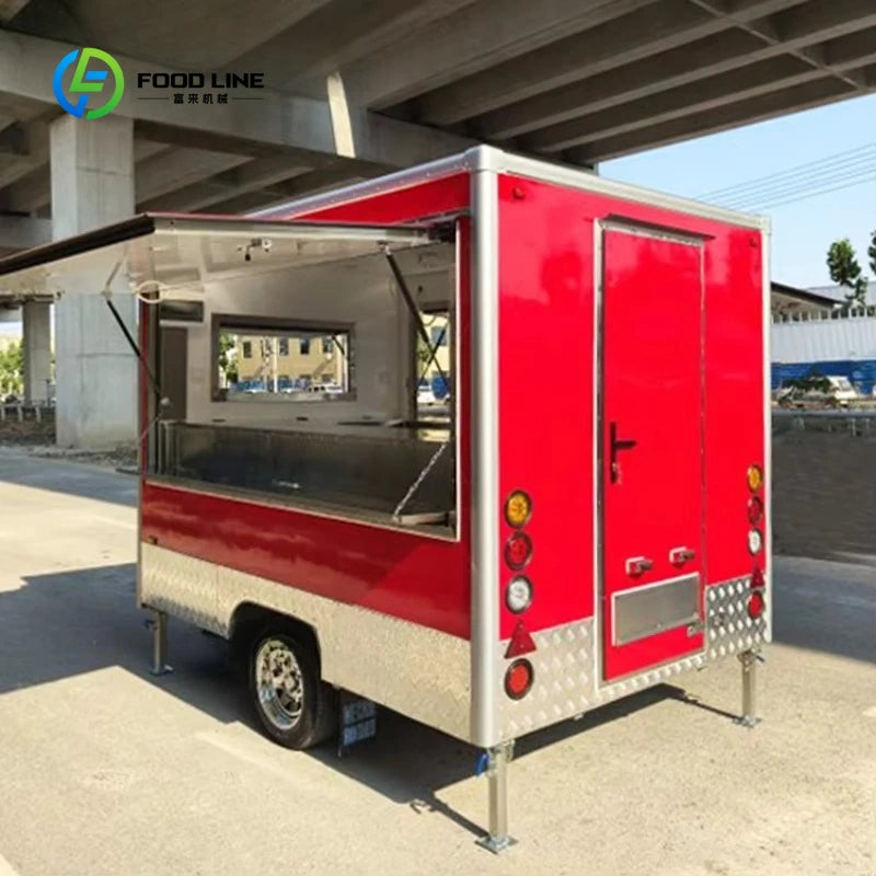 Foodtruck Mobile Restaurant Food Truck  Fully Equipped Small Coffee Cart Square Food Trailer