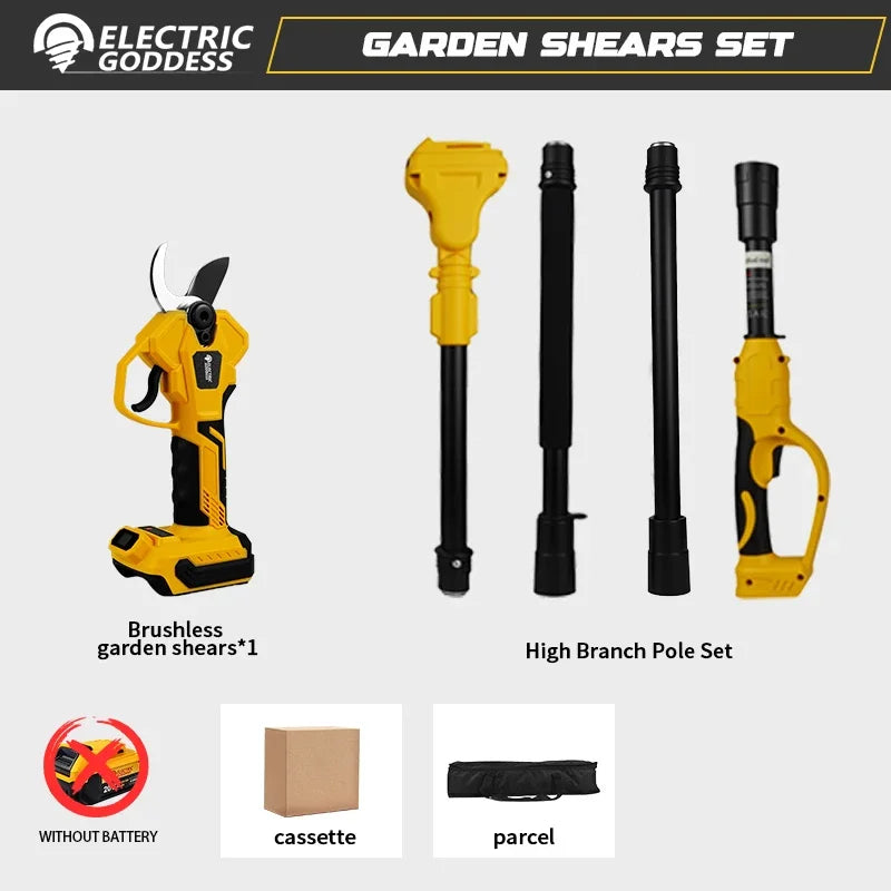 6 Inch Brushless Telescoping Pole Electric Chainsaw High Branch Saw Garden Pruning Power Tool  For Dewalt 20V Battery Pin