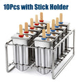 Stainless Steel Popsicle Mold Rack Ice Lolly Mold Frozen Lolly Popsicle Maker Homemade Ice Cream Mold with Popsicle Holder