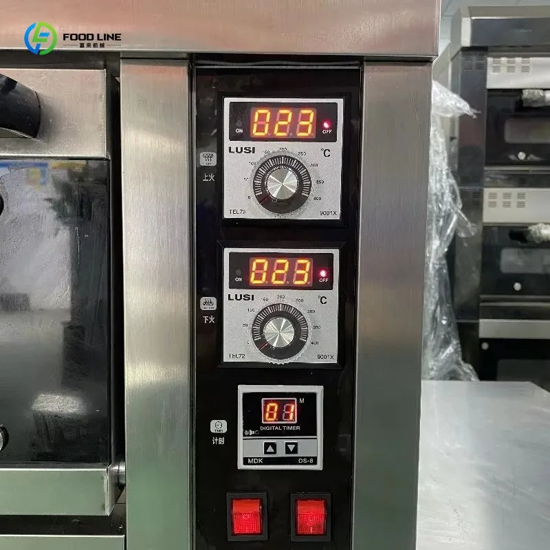 Customized Commercial Industrial Roaster Oven Manufacturer Electric Gas Single Deck Steam Baking Tray