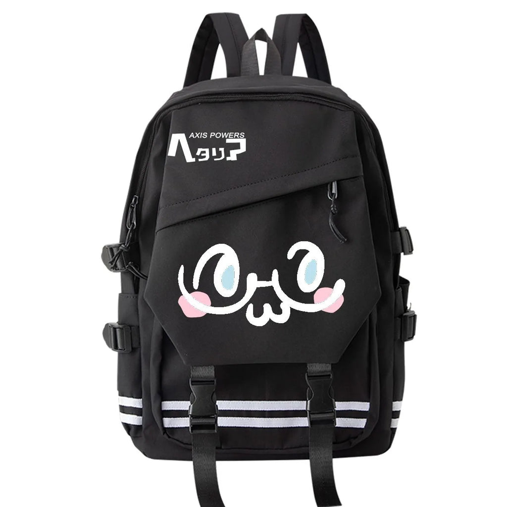 Axis Power Hetalia Backpack ‌fashion Cartoon Cute Print Student Schoolbag Men Women Lightweight Large Capacity Travel Backpacks