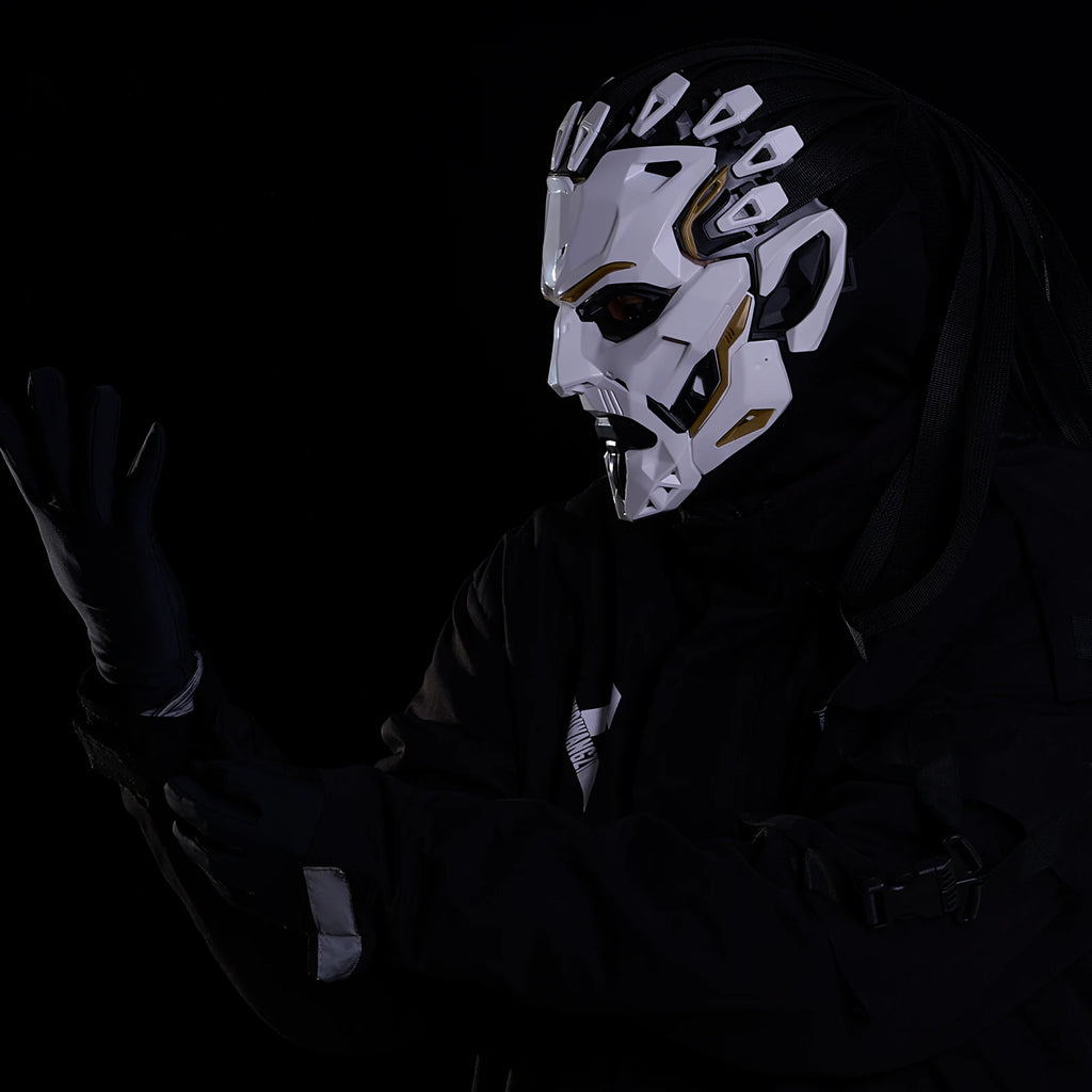 JAUPTO Punk Witcher Mask Halloween Costume Prop Face Mask for Parties Quality Assurance Cosplay Accessory