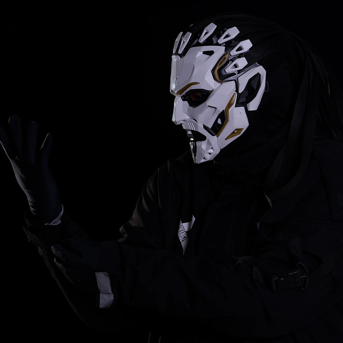 JAUPTO Punk Witcher Mask Halloween Costume Prop Face Mask for Parties Quality Assurance Cosplay Accessory