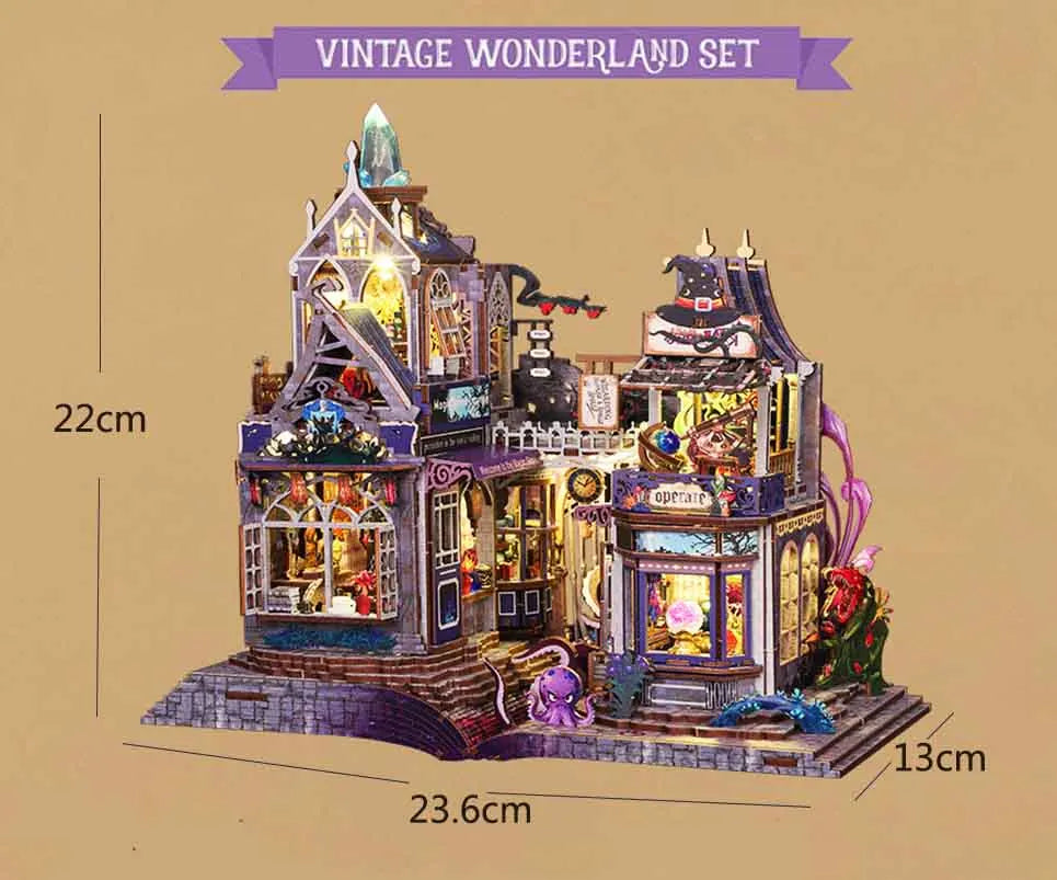 New DIY Doll House Wooden Miniature Kit Furniture Litht Dollhouse Furniture Set Handmade Model Assembly Toys Case Birthday Gifts
