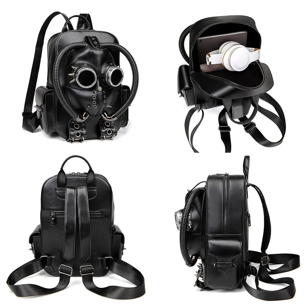 Halloween Punk Large Capacity Backpack Creative Niche Handbag Gothic Style Bookbag Heavy Industry Creative Computer Handbag