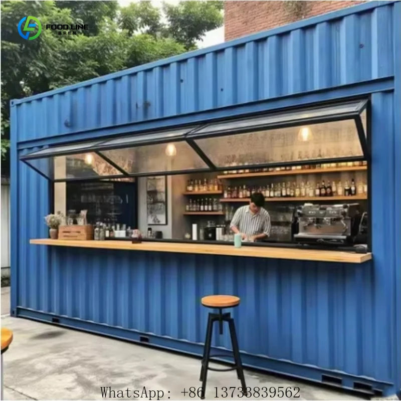 Customized Outdoor Kitchen Commercial Container Restaurant with Kitchen Transportable Container Store for Business Operations