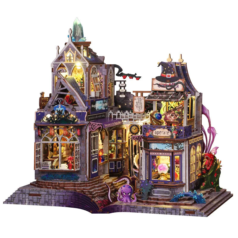 New DIY Doll House Wooden Miniature Kit Furniture Litht Dollhouse Furniture Set Handmade Model Assembly Toys Case Birthday Gifts