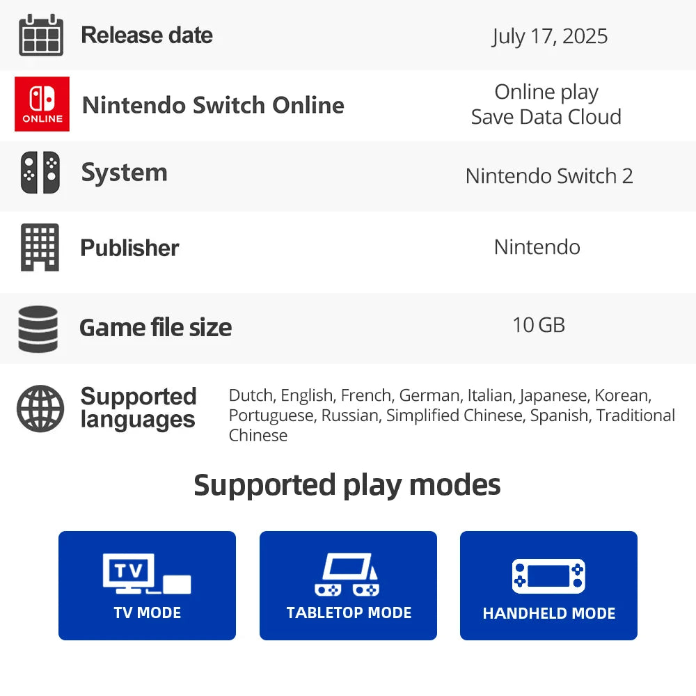Nintendo Switch 2 Game Deals - Donkey Kong  Bananza - Original Physical Game Card only support Switch 2