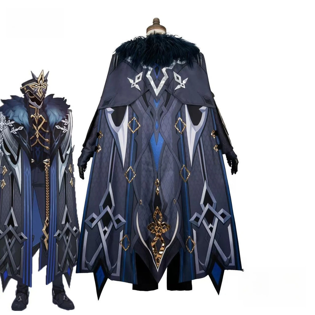 Genshin Impact II Capitano Cosplay Costume Fatui Harbinger Halloween Game Role-Play Outfit for Men Women Cosplay Party