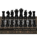 16 Pcs Gothic Vampire Demon Skull Chess Pieces, Dark Devil Sculpted Chessman, Medieval Undead Skeleton Themed Tabletop Ornament
