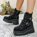 2025 Women Comfortable Ankle Boots Luxury Casual Elegant New Boots Platform Chunky Designer Shoes for Women Zapatos De Mujer