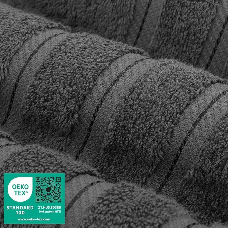 6 Piece Cotton Towel Sets-2 Bath Towels, 2 Hand, 2 Washcloths,Hotel Quality, Soft, Highly Absorbent Towels for Bathroom Gym