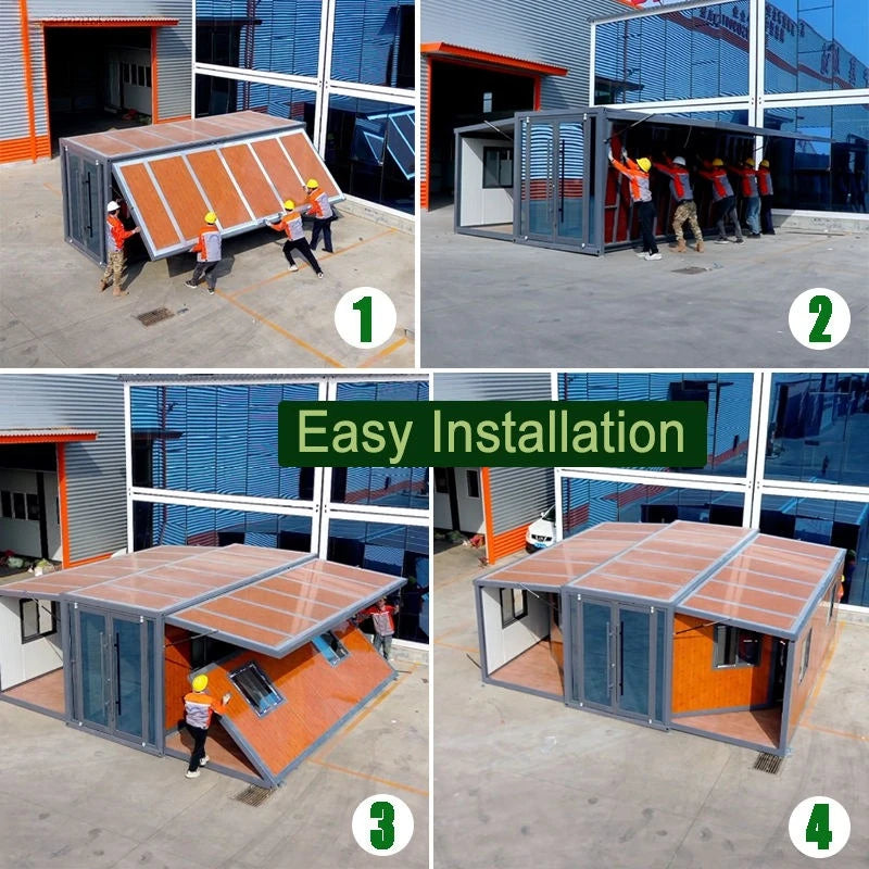 Prefabricated Container House 36㎡ Modern Portable Folding Tiny Home 2/3 Bedroom Modular Luxury Expandable Container House for US