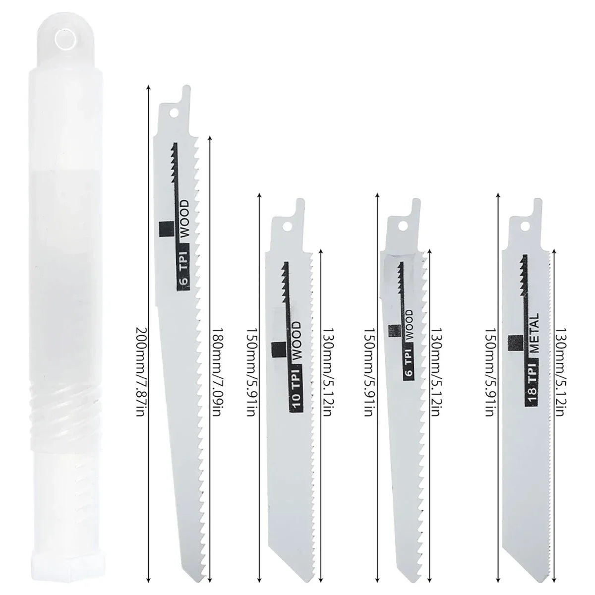 10Pcs Reciprocating Saw Blades Multi-Purpose Saber Saw Handsaw for Wood Metal Plastic Pipe Cutting Power Tool Accessories