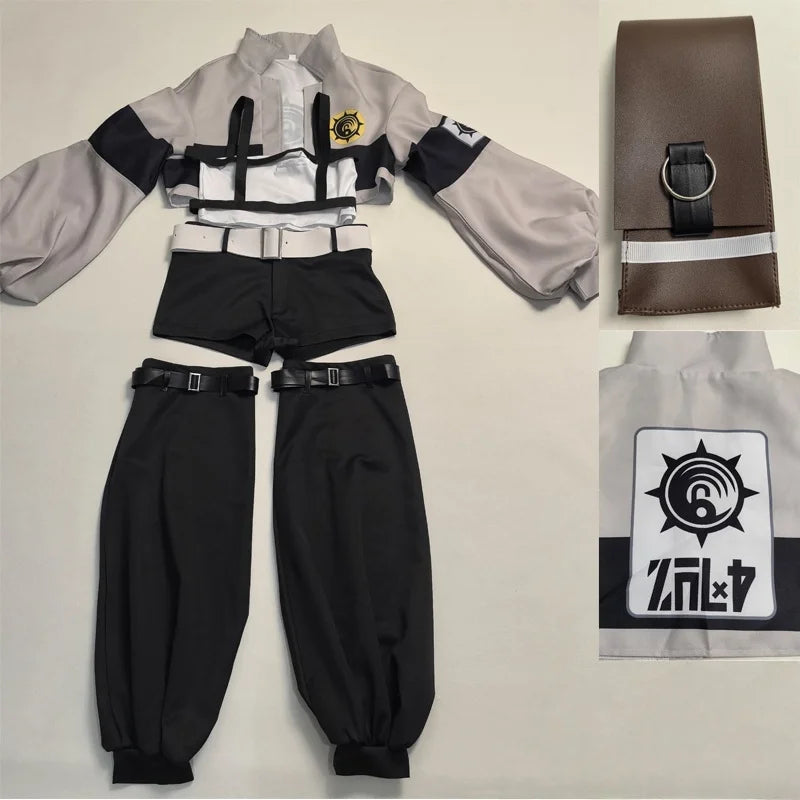 GACHIAKUTA Riyo Cosplay Costume Anime Reaper Full Set with Vest Shorts Waist Bag Halloween Christmas Plus Size Suit
