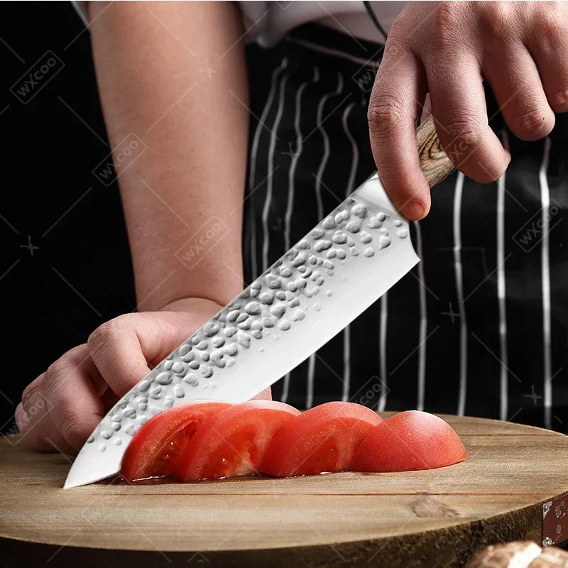WXCOO Hand Forged Cleaver Fish Meat Cutting Kitchen Knives Butcher Boning Chopping Fruit Slaughter Knife Set