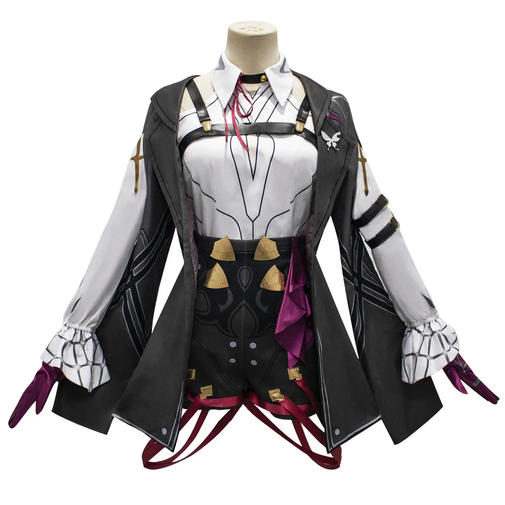 Honkai Star Rail Cosplay Costume Honkai Kafka Cosplay Costume Helloween Party Suit with Wig Kafka Outfit Uniform