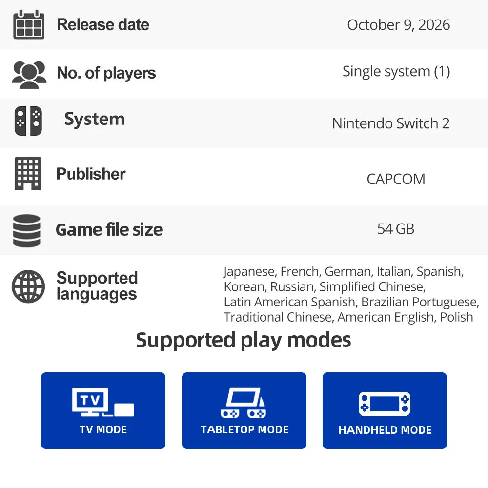 Nintendo Switch2  Game -Dragon's Dogma 2 Dark Arisen - Games Physical Cartridge for Nintendo Switch OLED Lite