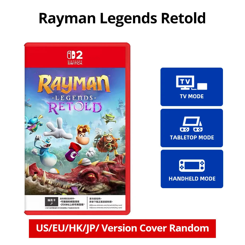 Nintendo Switch 2 Game - Rayman Legends Retold- Games Physical Cartridge for Nintendo Switch OLED Lite