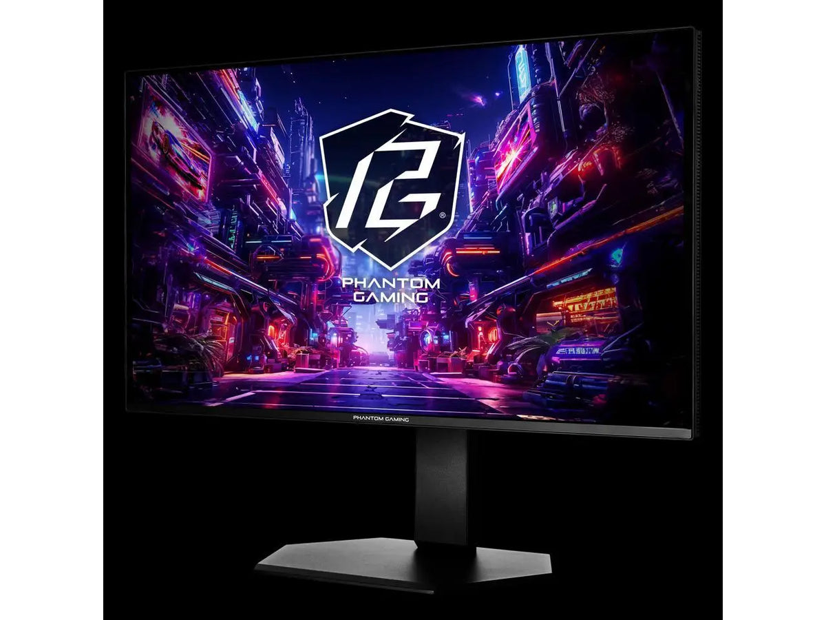 ASRock Phantom Gaming  27 inch QHD 2K 1440P 240Hz AMD FreeSync Premium 0.03ms HDR10 OLED Gaming Computer Monitor with Height Adjustable, Swivel, Pivot & Tilt Stand PGO27QSA