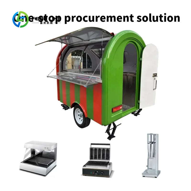 Food Truck Mobile Fast Trailer Concession Street Cart for Sale USA Australia Europe Fashionable Commercial Customized