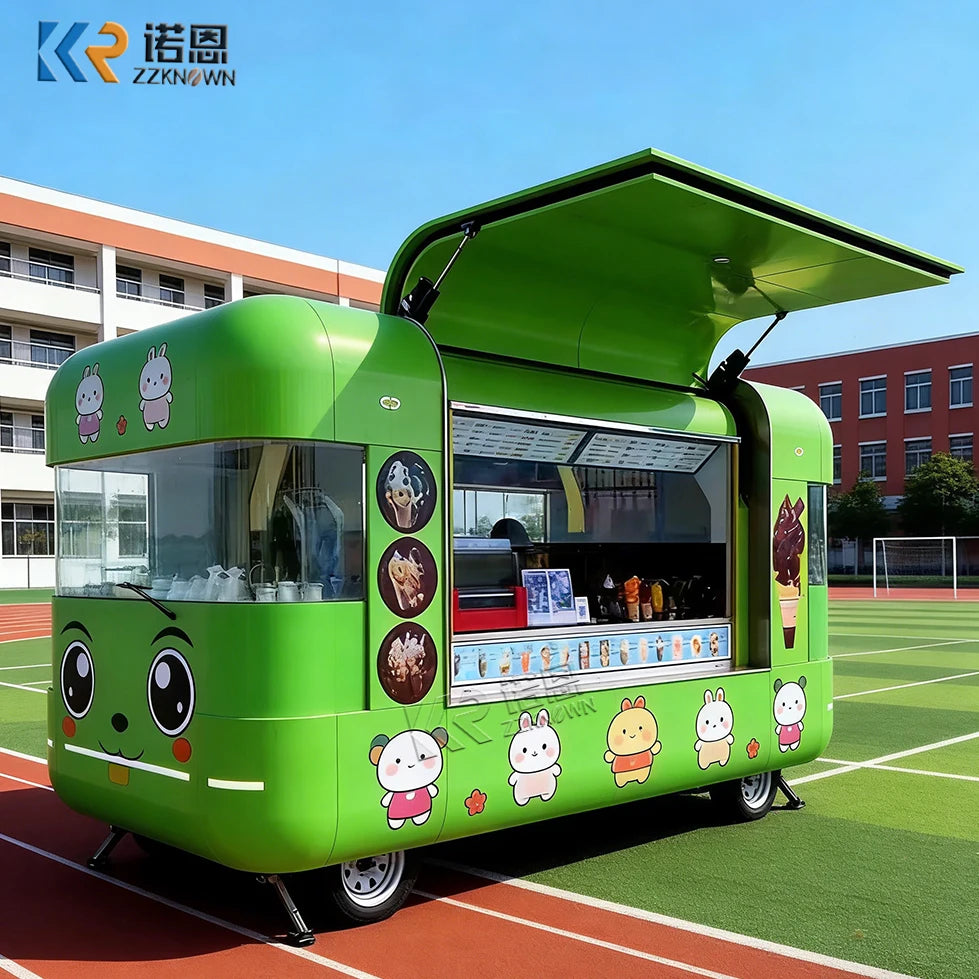 Food Truck Mobile Street Food Coffee Trailer Food Cart Fully Loaded Unique Food Truck Manufacture