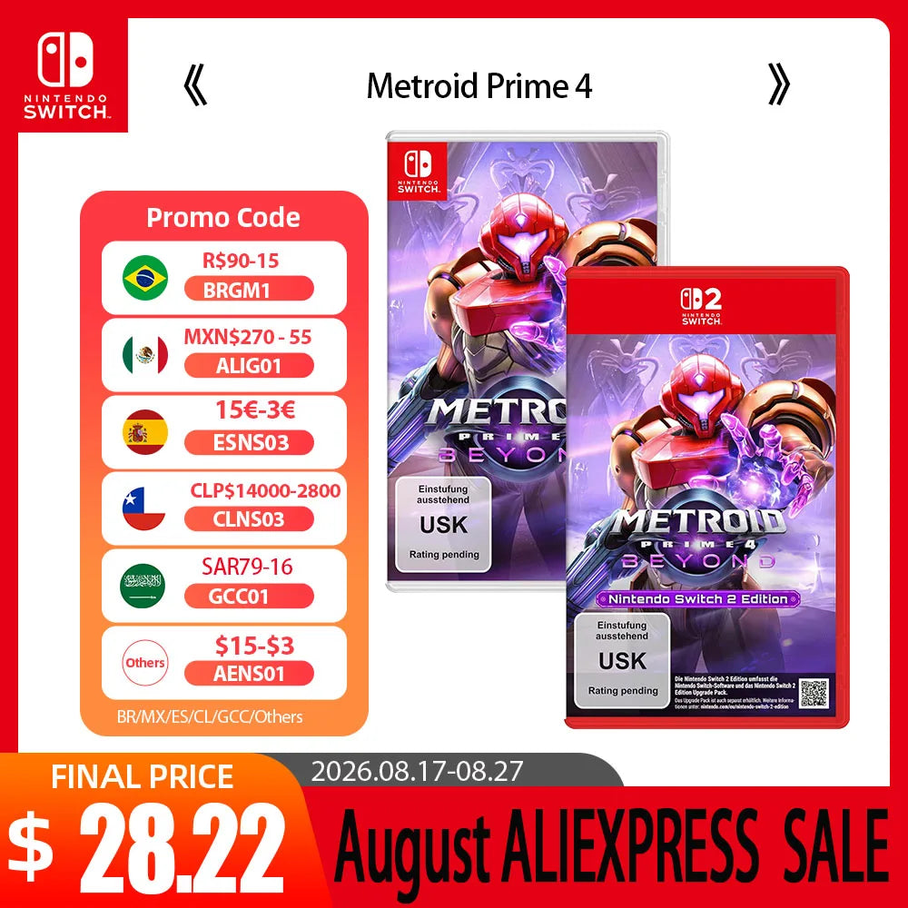 Nintendo Switch Game Deals - Metroid Prime 4 - Original Physical Game Card for NS1/NS2