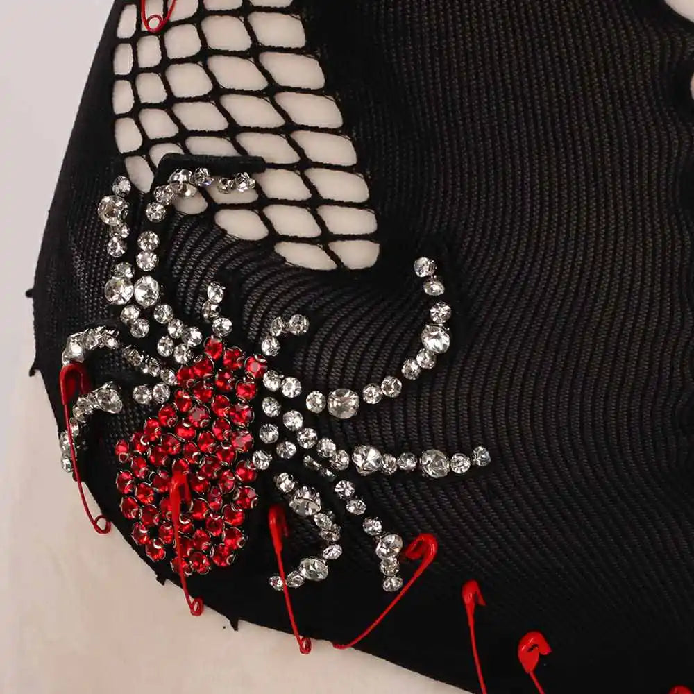 Goth Fashion Revival Hand Made Y2K TOPS Club Wear E-Girls Emo Harajuku Punk Rock Rose Spiders Grunge Eco Gothic Tank Pin