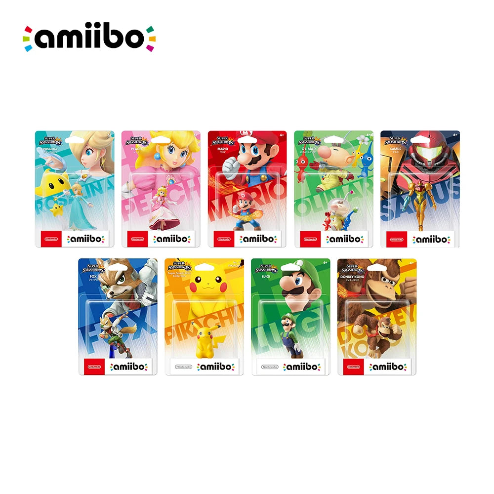 Nintendo Amiibo Figure - Super Smash Bros. Series - Rosalina/Luigi/Peach/OLIMAR/SAMUS/MARIO/DONKEY KONG/FOX/Pikachu/Yoshi