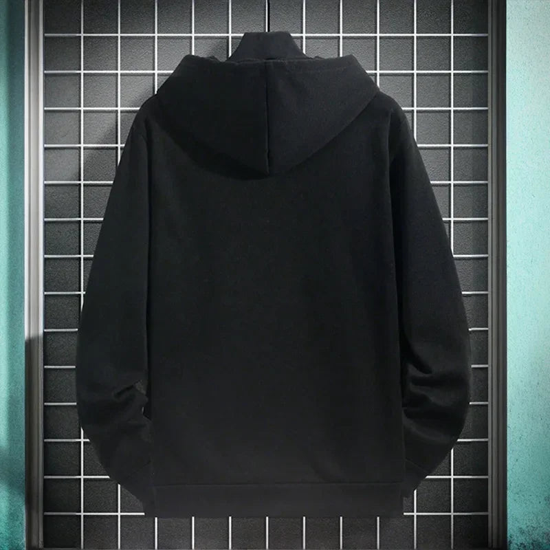 Urban Fashion Hip Hop Hooded Sweatshirt Male Trendy Casual Pullover Satan Inverted Cross 666 Symbol Streetwear Hoodies for Men