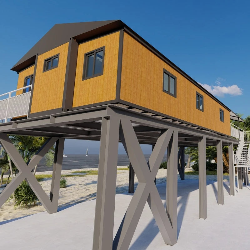 Easily Assembled Container House Luxury Living Prefabricated Expandable Mobile Home Folding House Container with 2 3 Bedrooms