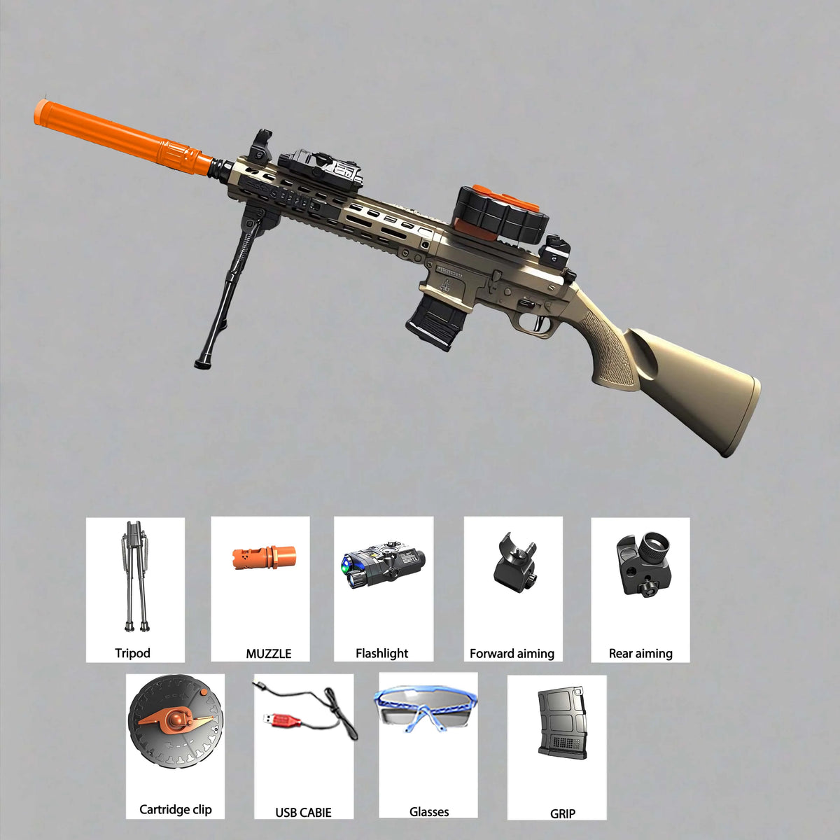 SCR Gel Water Ball Blaster，for Outdoor Activities Game Party.2MODE:Hand Movement And Electric Full Auto(without water beads)