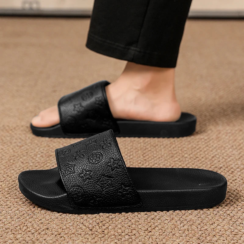 Men's Flip Flops Non-Slip Home Slippers Casual Beach Sandals Simple Summer Slides
