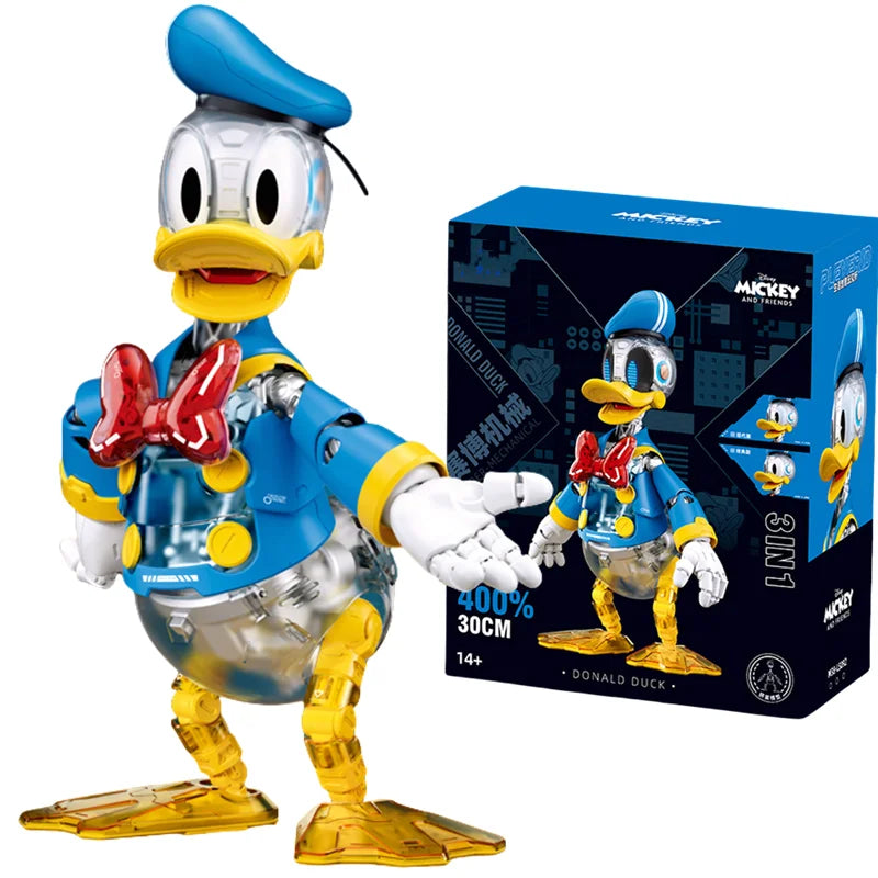 NEW Sluban Pleyerid Mickey Donald Duck Anime Action Figure Model Statue Assembly Toys Desktop Ornament Birthday Gifts