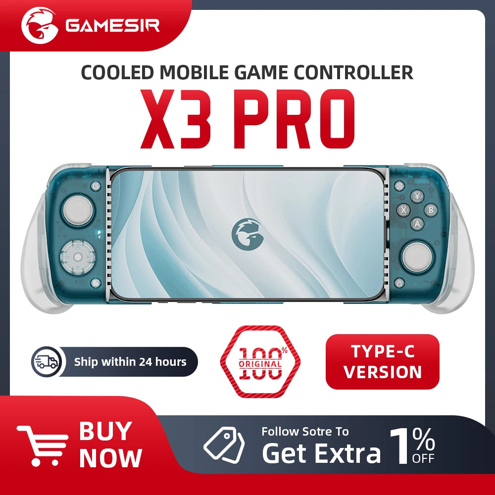 Gamesir X3 Pro Mobile Gaming Controller Android Phone Gamepad iPhone 15 Smartphone Type C Hall effect Joysticks Cooling Module