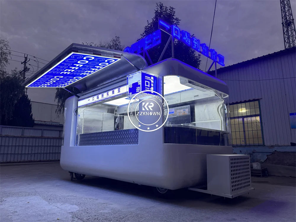 Food Truck Mobile Street Food Coffee Trailer Food Cart Fully Loaded Unique Food Truck Manufacture