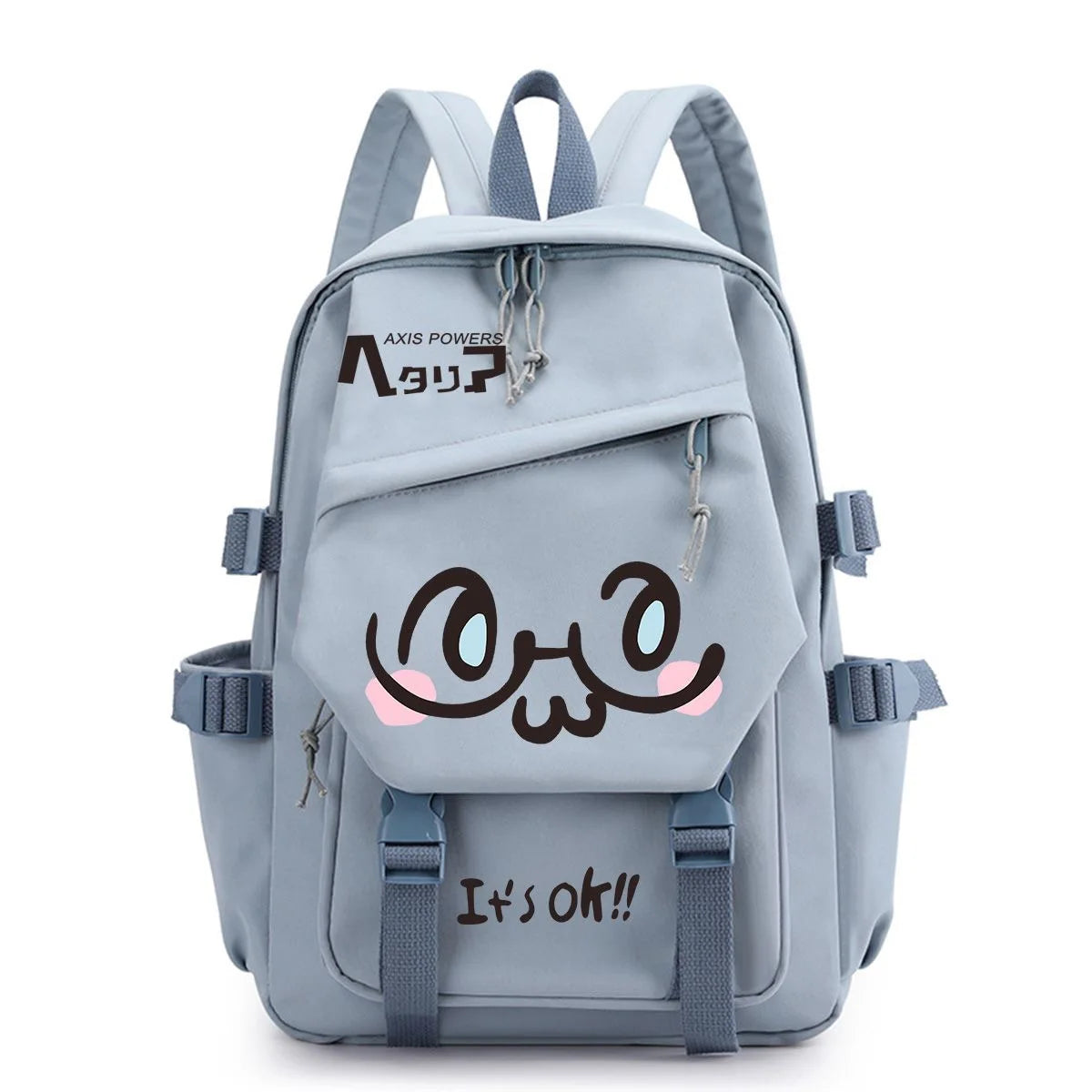 Axis Power Hetalia Backpack ‌fashion Cartoon Cute Print Student Schoolbag Men Women Lightweight Large Capacity Travel Backpacks