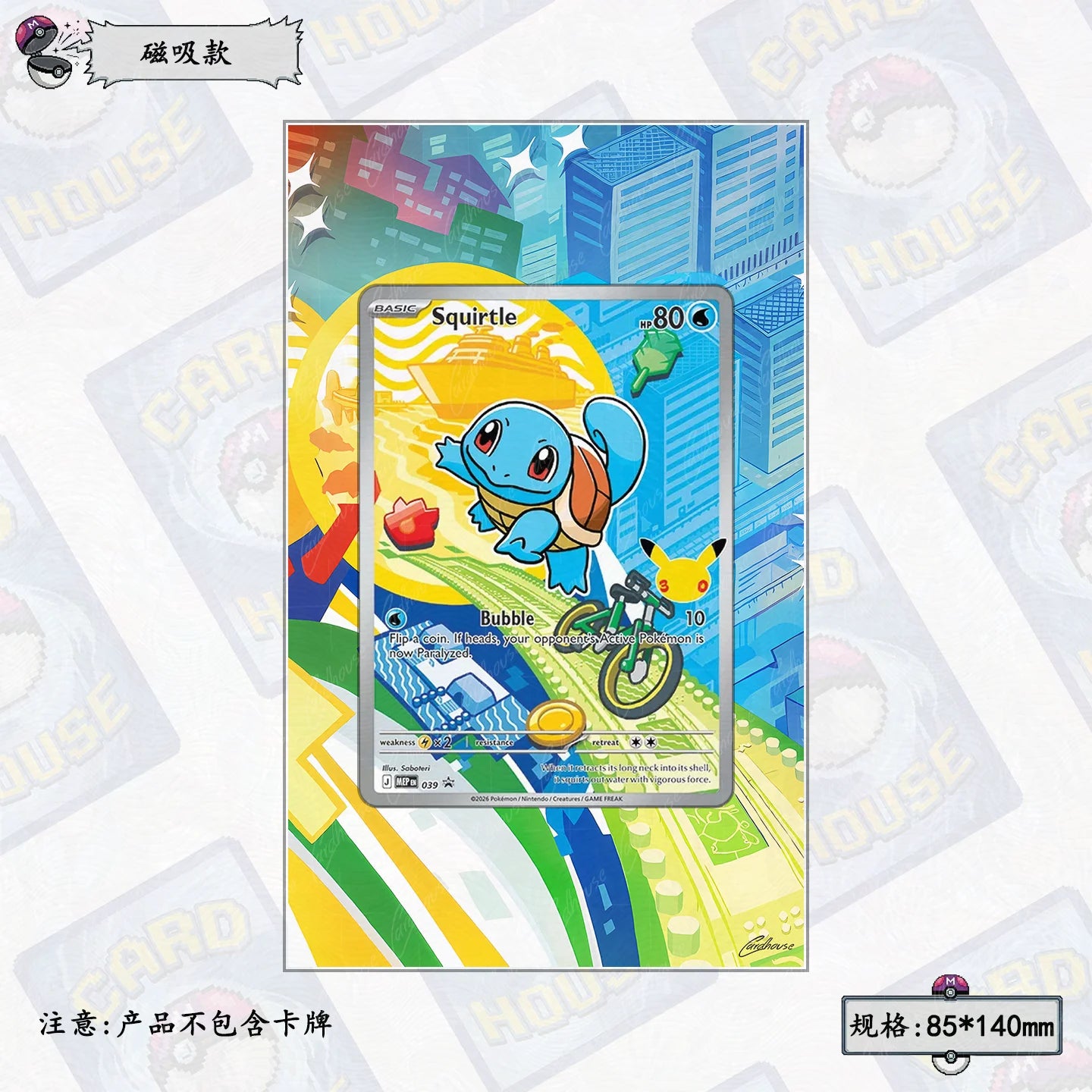 Pkm 30Th Anniversary Collection Card Storage Box Display Rack Acrylic Psa Display Case for Mega Dragalge Floette Xerneas Tcg