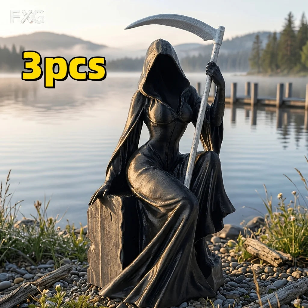 1/3 Scale London Dusk Reaper Decorative Figurine, Collectible Statue, Home Room Bookshelf Decoration, Desktop Ornament, Dark Gothic Style Statue (Sculpture), Thames River Ambiance Decor, Niche Style Ornament, Perfect f