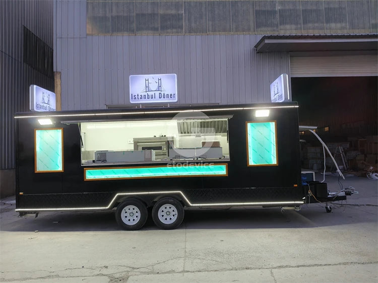 Customized Direct Factory Mobile Electric Towable Food Truck Container Kitchen Restaurant With Full Equipment For Food Services