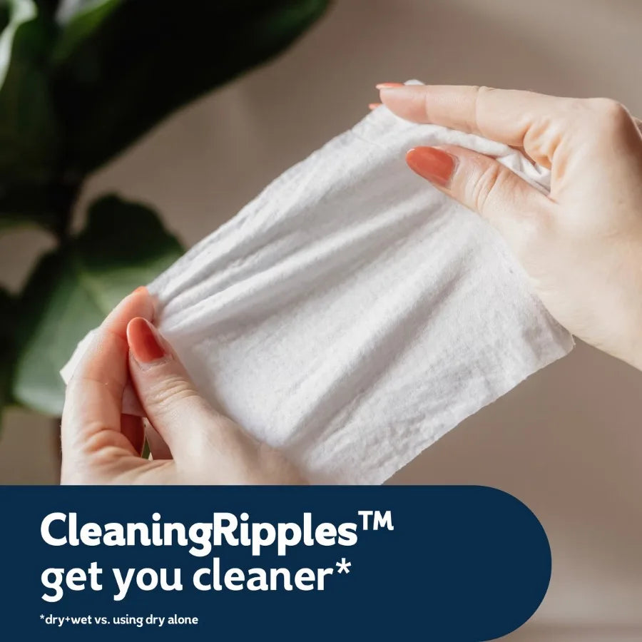 2pk Flushable Wet Wipes, Total 42ct Gentle Disposable Cleansing Wipes for Bathroom Personal Care