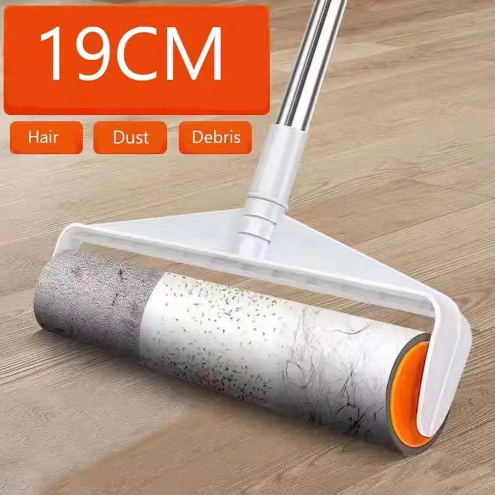 Tearable Long Handle Lint Roller Brush Telescopic 19/24cm Pet Hair Remover Roller Mop For Home Bedroom Car Seats