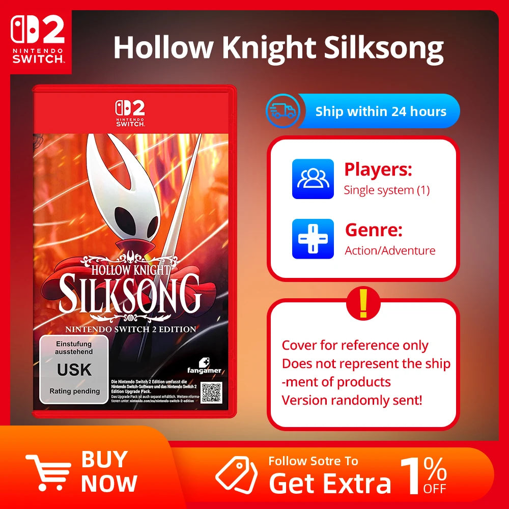 Nintendo Switch Game - Hollow Knight Silksong- Games Physical Cartridge for Nintendo Switch OLED Lite