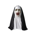 Halloween Scary Nun Mask from The Conjuring 2 - Horror Cosplay Latex Headgear for Pranks Frightening Ghost Face Disguise