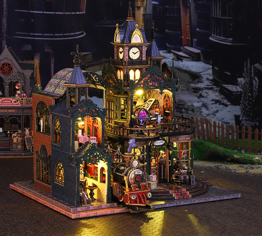 Diy Big Wooden Dollhouse  Furniture Light Kit Doll House Casa Miniature Accessories Handmade Wooden Toys Birthday Gifts