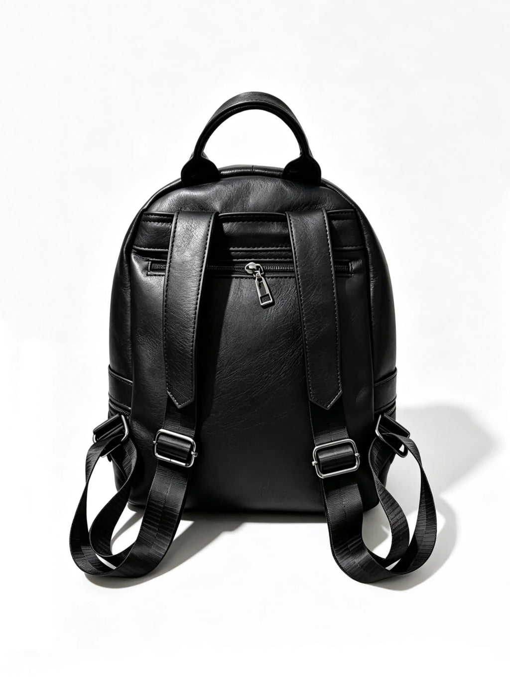 Skull Goth Locomotive Bag Fashion Leather Backpacks Original Design Punk Black Rivet Cross Backpack